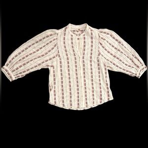 Anthropologie Pilcro Embroidered Cotton Blouse size small